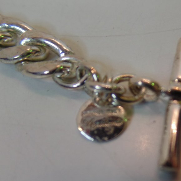 Mia Fiore Made in Italy Daydema Bronze Italy Silver Thick Chain Toggle Closure - Picture 8 of 11